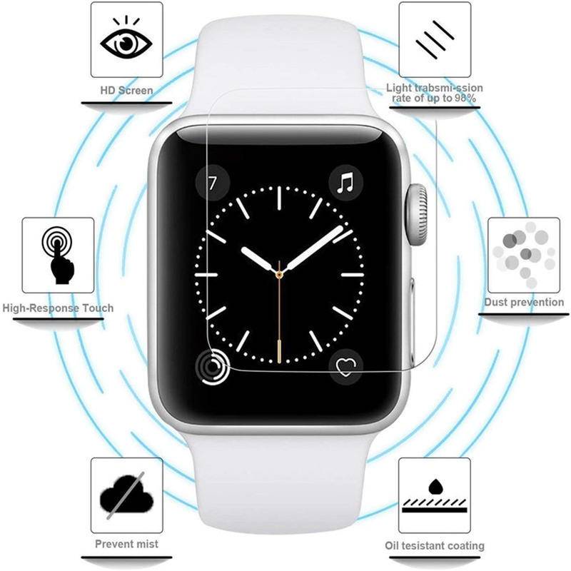 Pelindung Layar Transparan Untuk Apple Watch 7 6 Se 5 4 45mm 41mm 40mm 44mm Bukan Kaca Iwatch 3 2 1 38mm 42mm