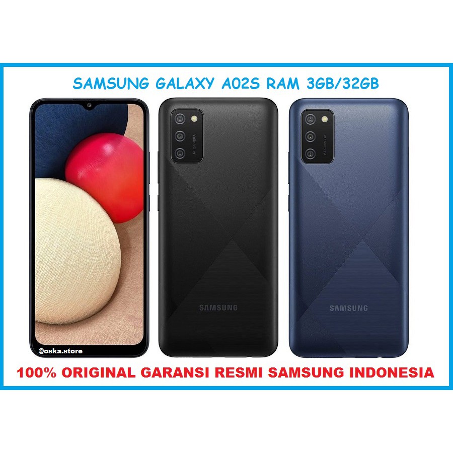 HP SAMSUNG GALAXY A02S RAM 3GB/32GB 100% ORIGINAL  GARANSI RESMI 1 TAHUN