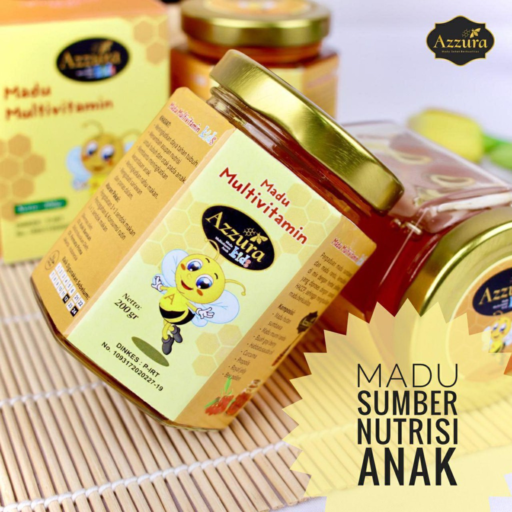 

Madu Multivitamin Azzura Kids 200 Gram