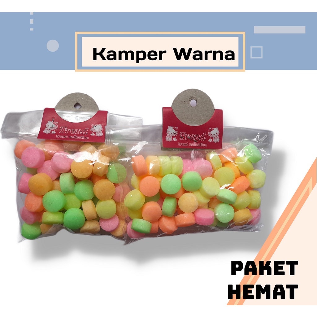 Kamper Lemari Pakaian Wangi pewangi kamar mandi tahan lama kamper warna kapur barus paket 1 Ons