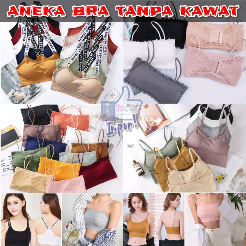 Bra Sport Tanpa Kawat BH Kemben Miniset