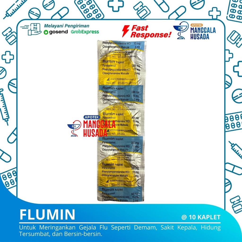FLUMIN OBAT FLU PER STRIP @ 10 KAPLET