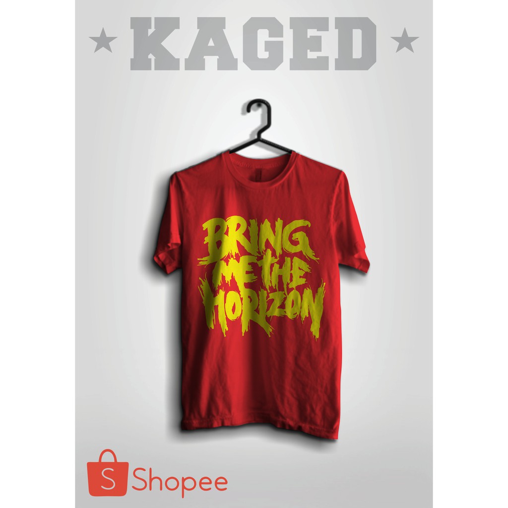 Kaos Band Bring Me The Horizon #Merah/Red Kaos Bring Me The Horizon, Kaos Musik,