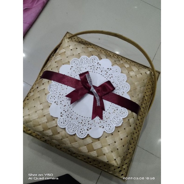 

besek cantik pita 18x18