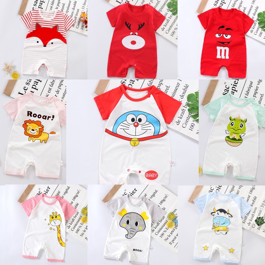 BABY STORE01 - ROMPER BAYI LAKI-LAKI PEREMPUAN LENGAN PENDEK TULISAN BABY JUMPER PAKAIAN BAYI