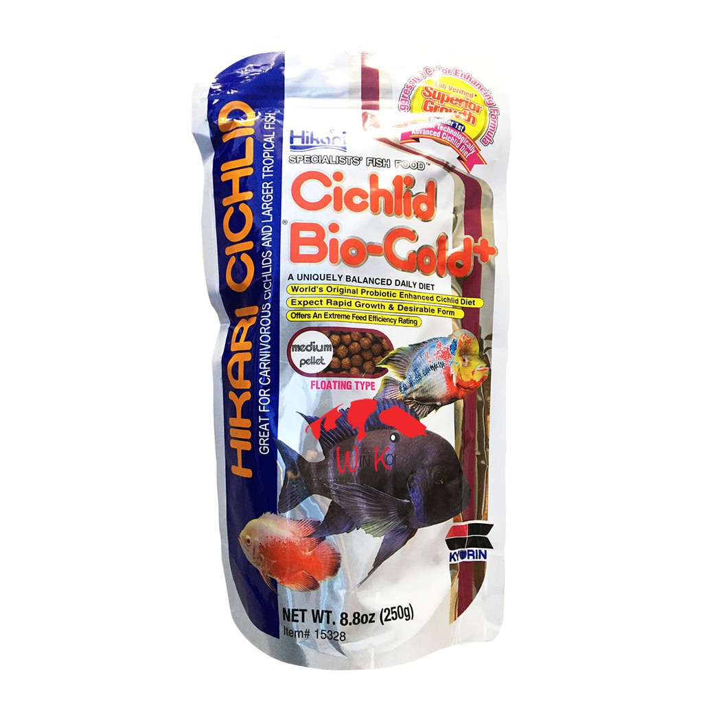 Hikari CICHLID Bio-Gold 250G / 250GR/ 250 GR / BIOGOLD PLUS - Medium