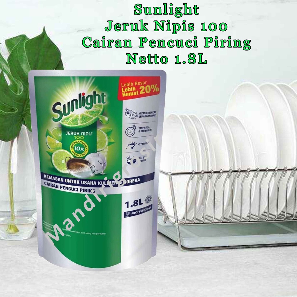 Cairan Pencuci Piring * Sunlight * Jeruk Nipis 100 * 1.8 Liter