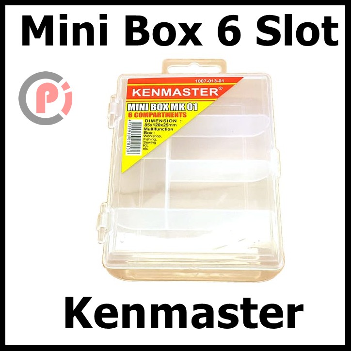 Kotak Komponen Baut Kenmaster Mini Box MK01 MK 01 6 Compartments Slot