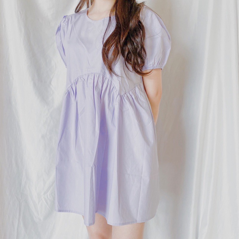 CALIN DRESS Lilac Korean Style
