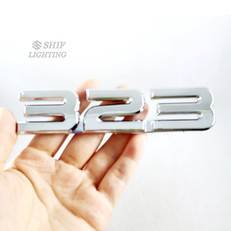 1Pc Stiker Emblem / Badge Bahan ABS Warna Krom untuk Mobil Mazda 323