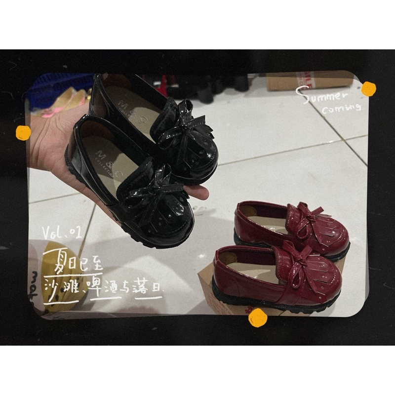 sepatu anak fashion laofer / sekolah terbaru 31-35 ada COUPLE SM MOM