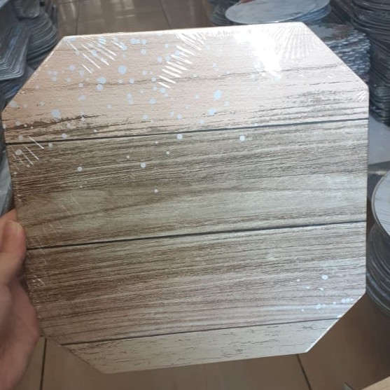 tatakan kue kotak 25cm motif RANDOM! / pcs cake board premium