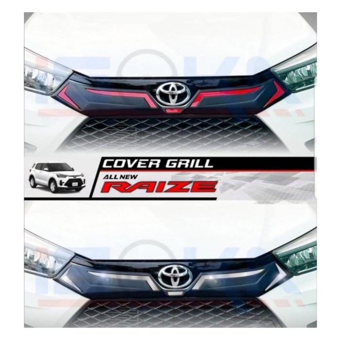 Cover Front Grill Depan Tengah Mobil Toyota Raize 2021 Model Full