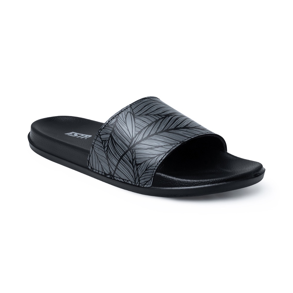 STYLO OSAKA ORIGINAL x FOOTSTEP Sandal Casual Hitam Pria Sendal Slide Jalan Santai Harian Slippers Hangout Main Kondangan Lebaran Slop Selop Karet Anti Slip Premium Slip On Remaja Dewasa Flip Flop Kerja Formal Sport Footwear Keren Terbaru Kekinian Branded