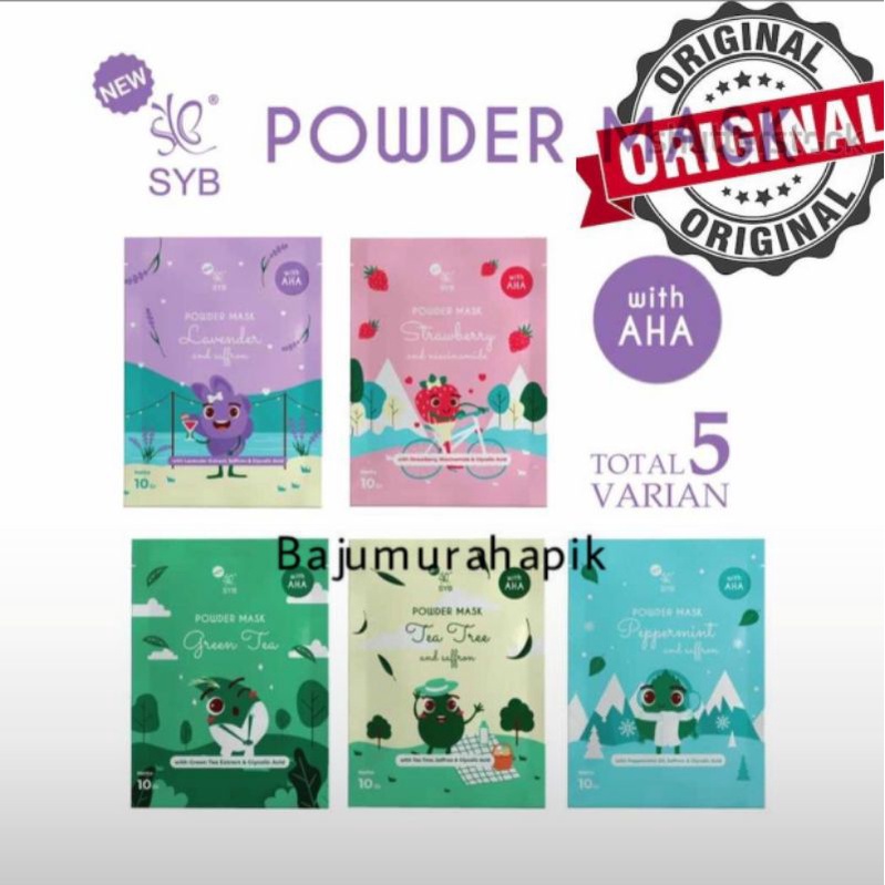 SYB Powder Mask 10gr/Masker Wajah Bubuk SYB