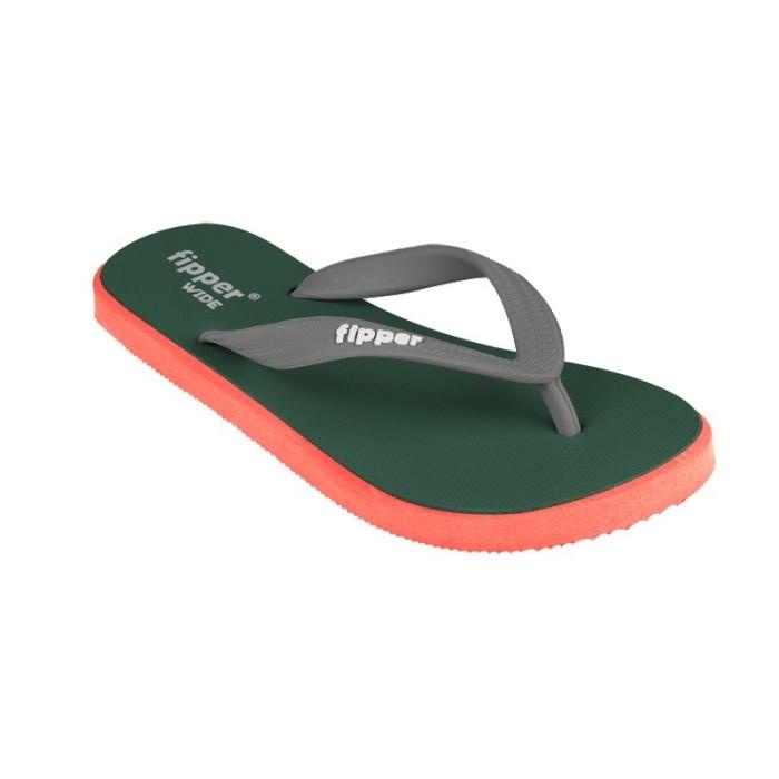 Sandal Fipper Wide Original for Man/Woman - Green(Emerald)/Peach/Grey