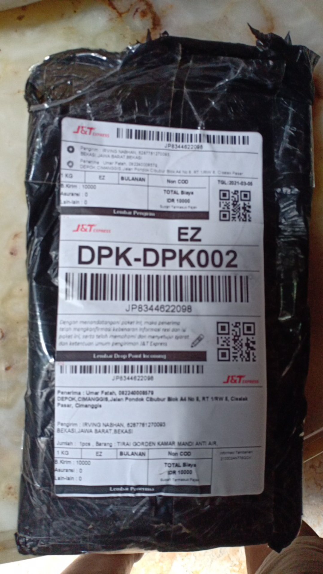 Tirai Gorden Kamar Mandi Anti Air