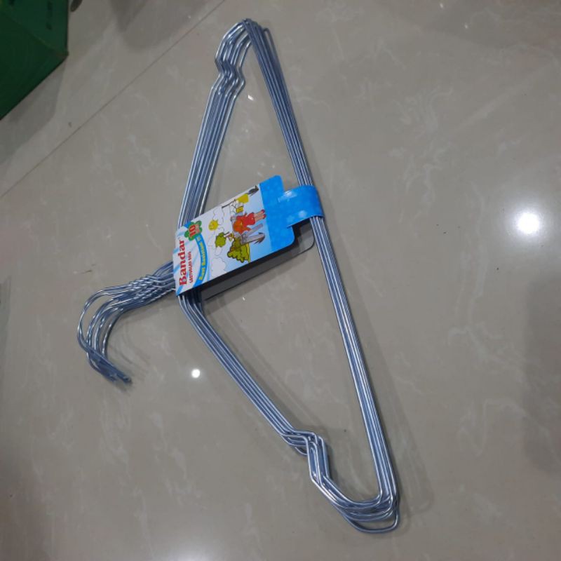 Gantungan Baju / Hanger Kawat Polos isi 10 Pcs