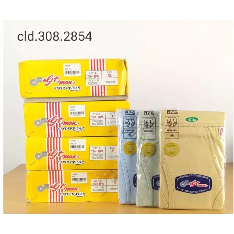 Celana dalam GTman laki 3pcs katun M~JUMBO / underwear pria halus / sempak cowok