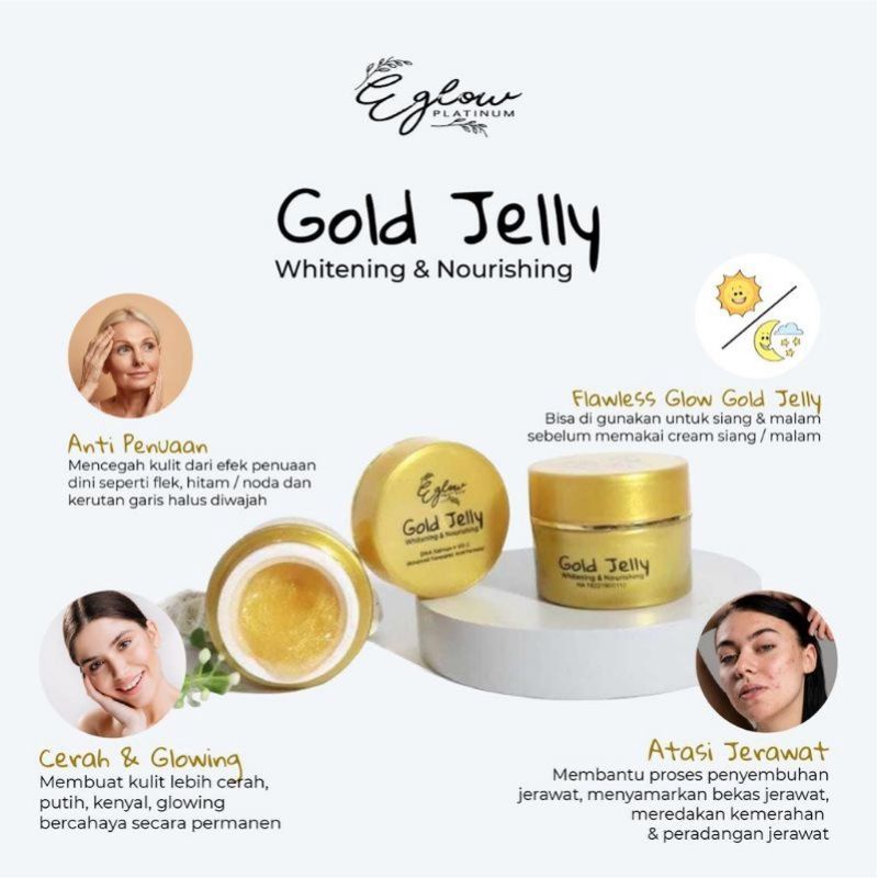 READY STOKK Gold Jelly Eglow Platinum /Gold Jelly / Gold Jelly Platinum Eglow