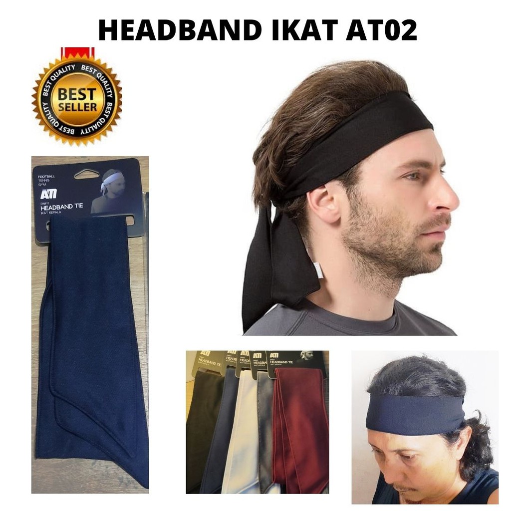 Ikat Kepala Headband Sport Adidas Ori 100% &amp; Bandana Biasa Sepeda Bola Yoga 111140