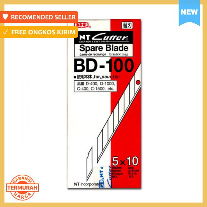 

Cutter - Nt Bd 100 Spare Blades Isi Nt Jepang - Alat Pemotong Kertas