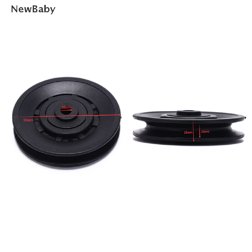 Newbaby 1pc Roda Katrol Diameter 90mm Warna Hitam Untuk Peralatan gym