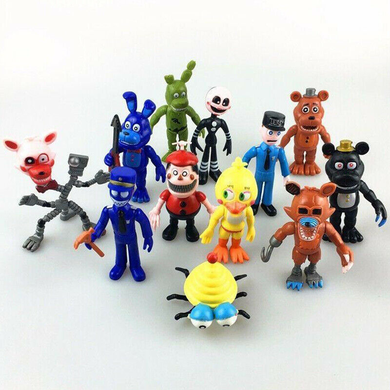 12pcs / Set Mainan Action Figure Karakter Anime Five Nights At Freddy 's FNAF Chica Bonnie Foxy Freddy Fazbear