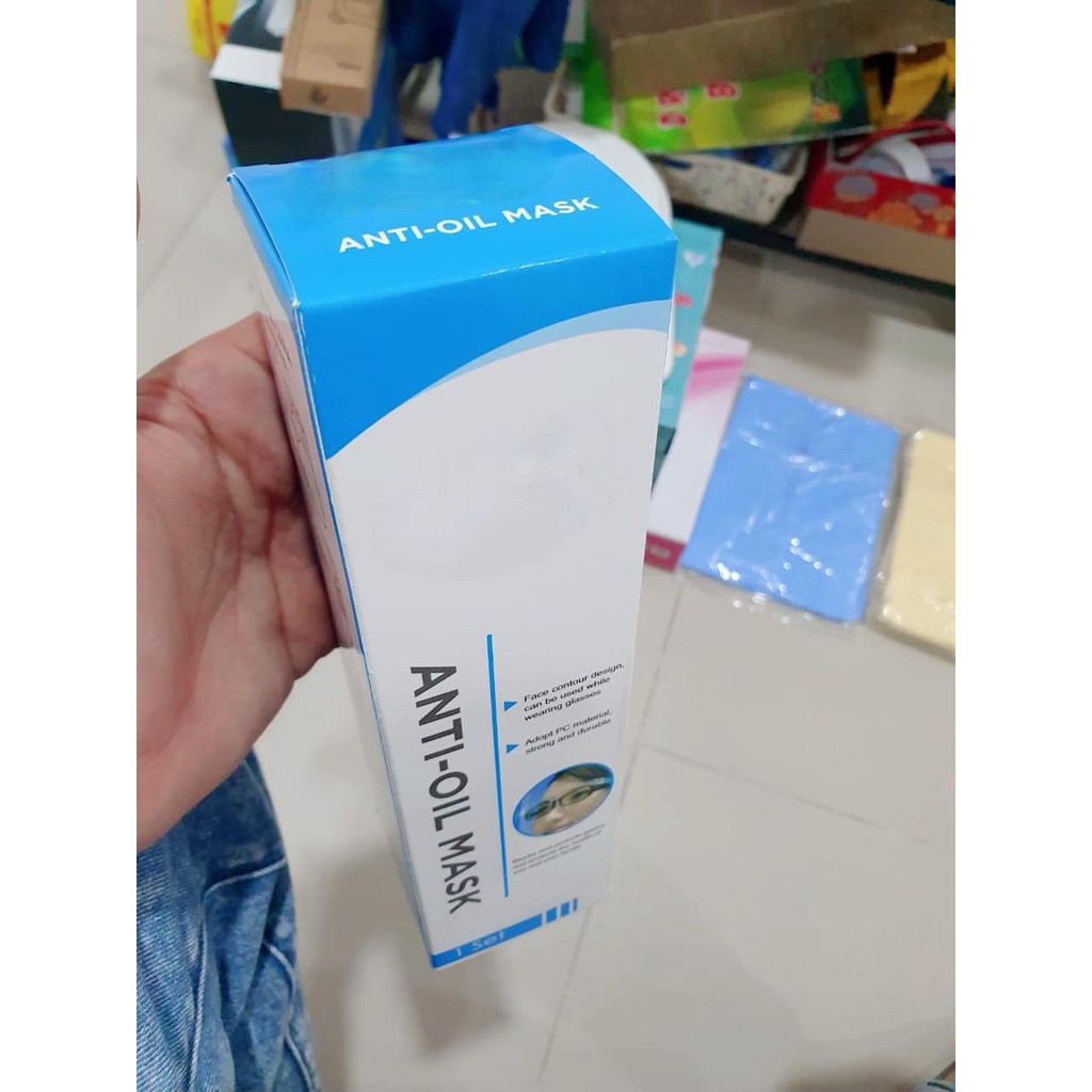 Facemask Kacamata Bening Dengan Box dan Tanpa Box
