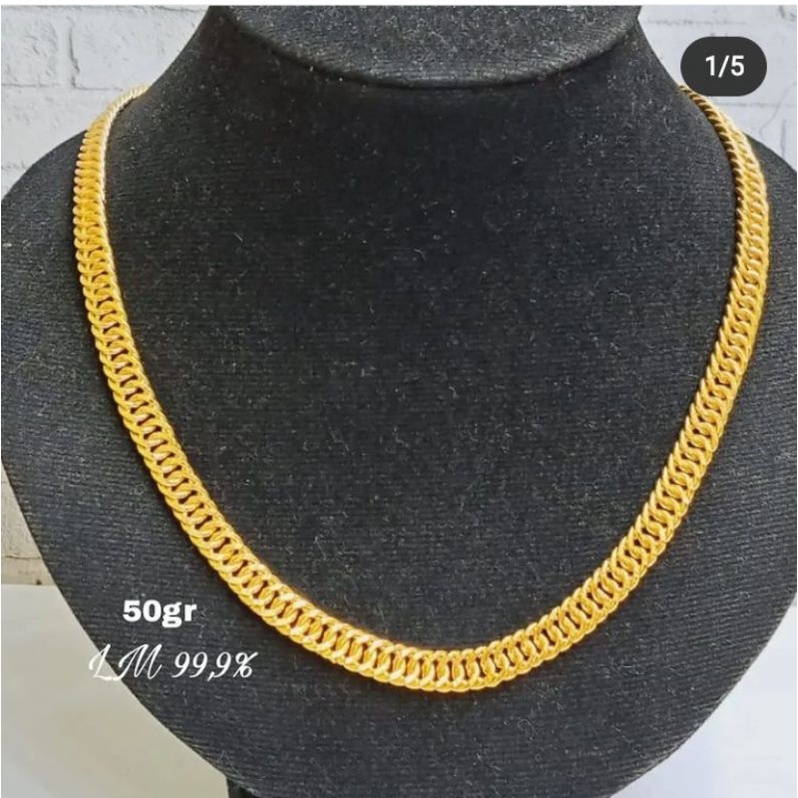 Rante Papan 50 gram Emas LM/London 24K kadar 99,99%