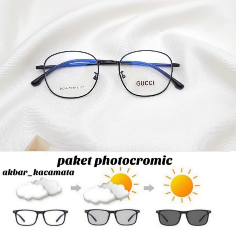 KACAMATA38059 POTOCROMIC kacamata fashion lensa