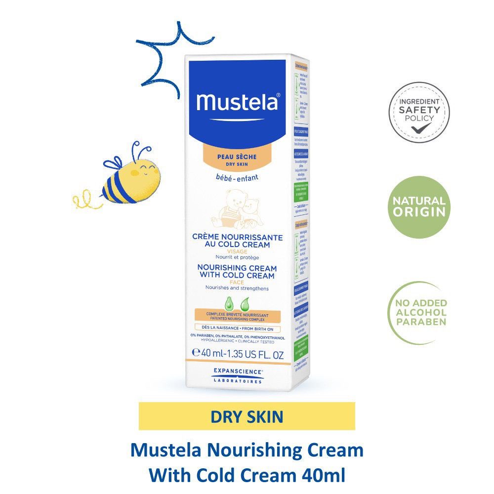 Mustela Kulit Kering / Dry Skin - Nourishing Face Cream With Cold Cream Bayi Kulit Kering Bersisik Mustela