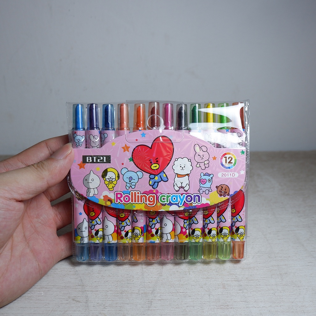 

Crayon Putar Murah BT21 Isi 12 Warna