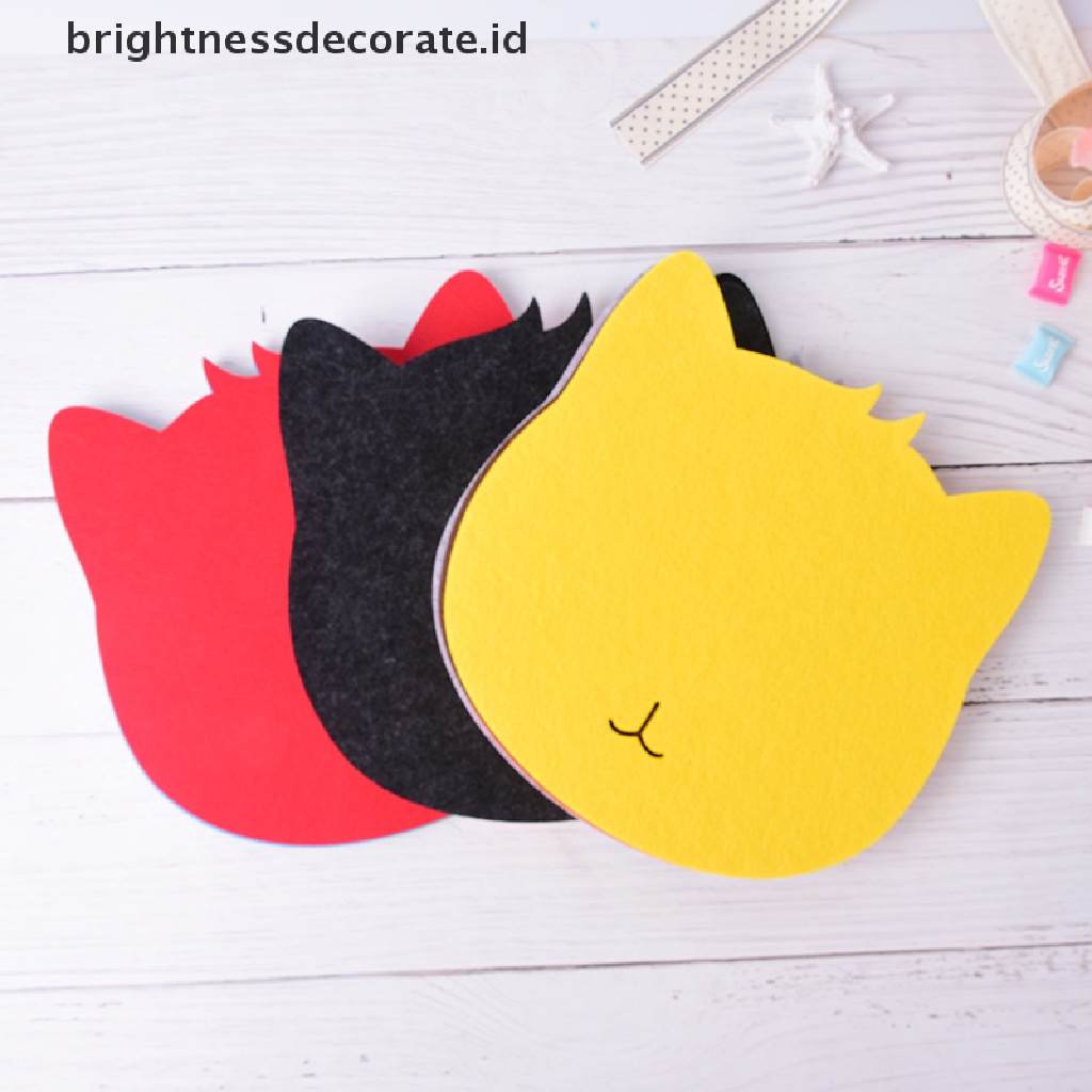 [birth] cat shape dust-proof mouse pad mat felts mousepad for computer laptop pc [ID]