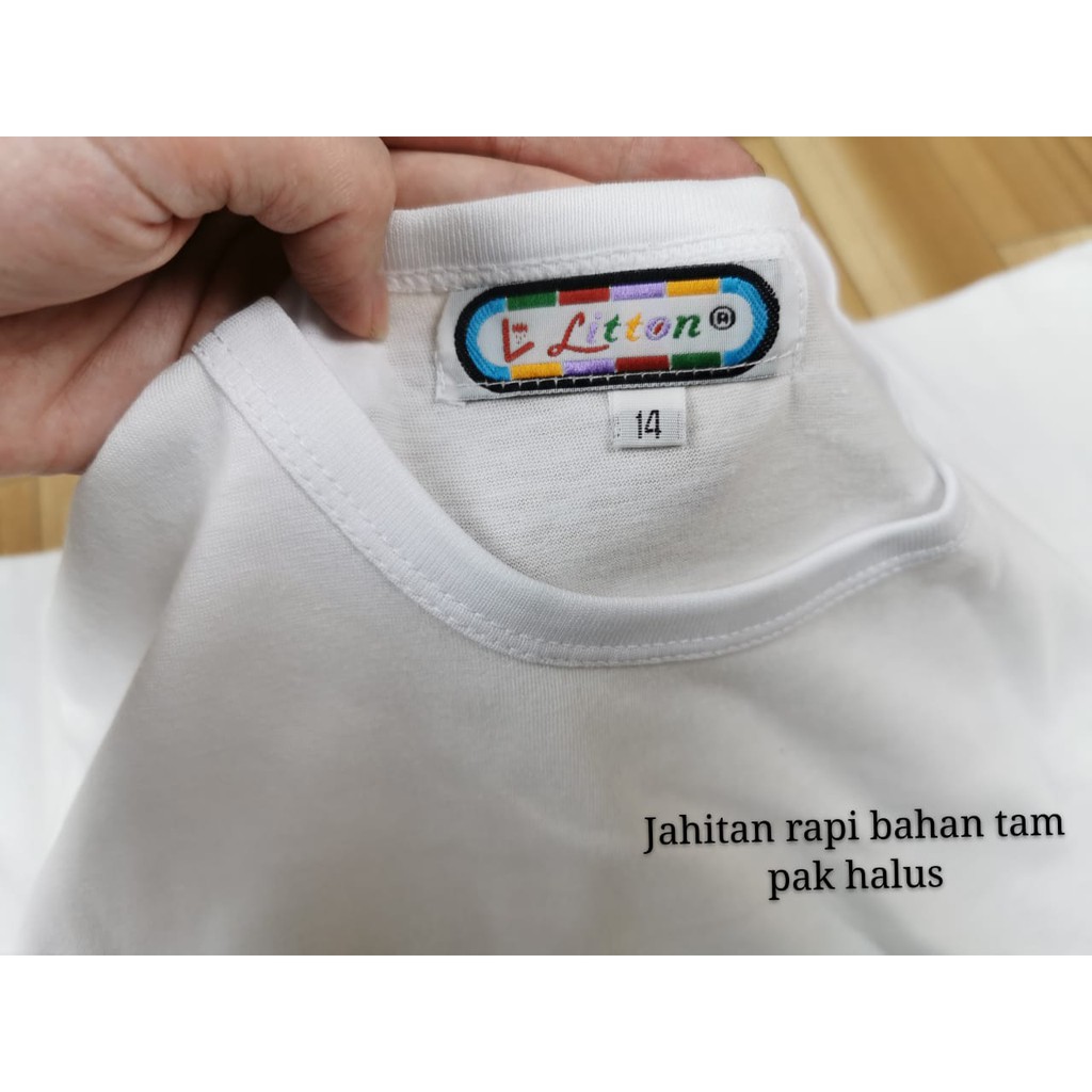 3 PCS Kaos putih Oblong anak Kaos dalam anak putih polos bahan katun 1-12 thn / Dalaman anak sekolah