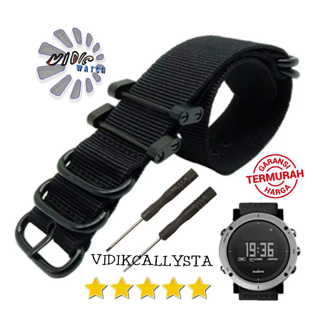 Suunto Core Strap Nylon Zulu Tali Suunto Core Canvas Black Hitam Suunto Traverse Essential