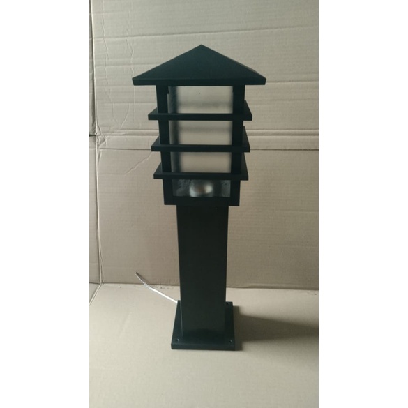 Lampu tiang taman mini tinggi full 50cm - Lampu hias plus tiang taman