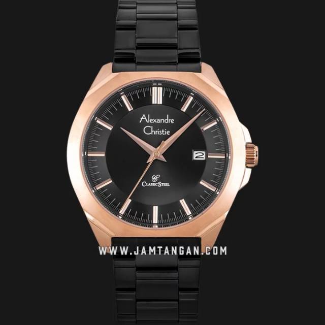 Alexandre Christie AC 8596 MD BBRBA Man Black Dial Black Stainless Steel
