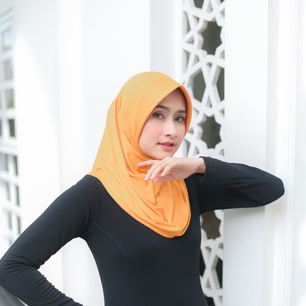 Hijab Bergo Jersey Hamidah / Bergo Jersey menutup dada / Hijab instan jersey Sarah / bergo sport jersey
