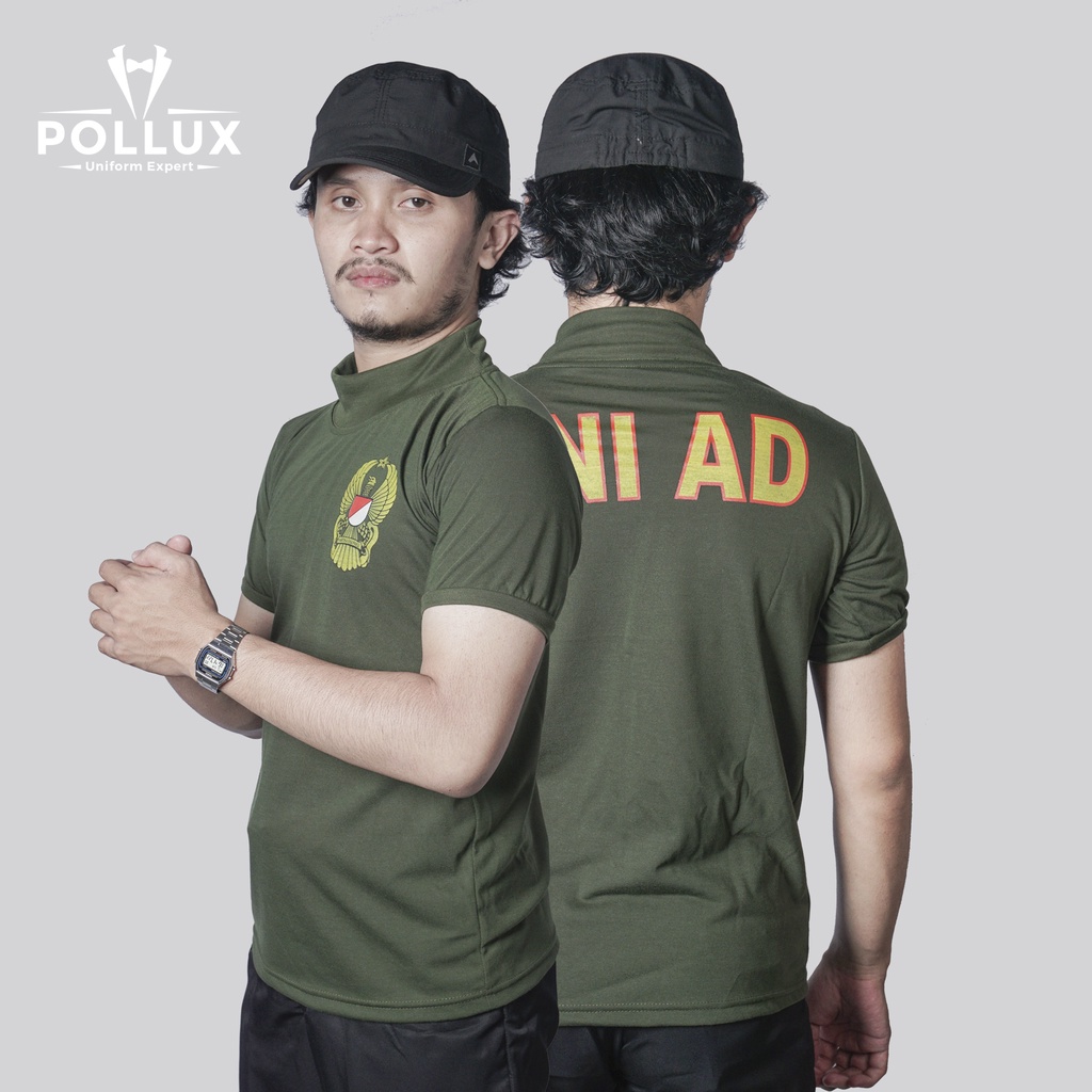 Kaos Dalam Dinas TNI / TNI AD model Slimfit Lengan Pendek