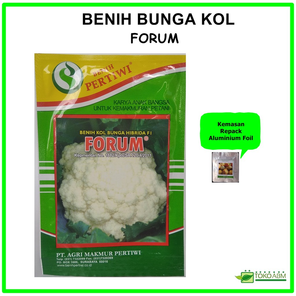 Benih Sayuran Bunga Kol Cauli flower FORUM Benih Pertiwi Kemasan Repack