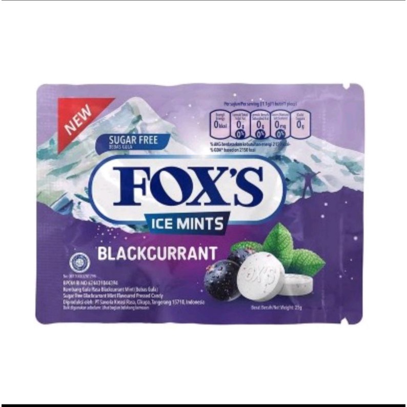 

Permen FOXS ice mint blackcurrant 25gr