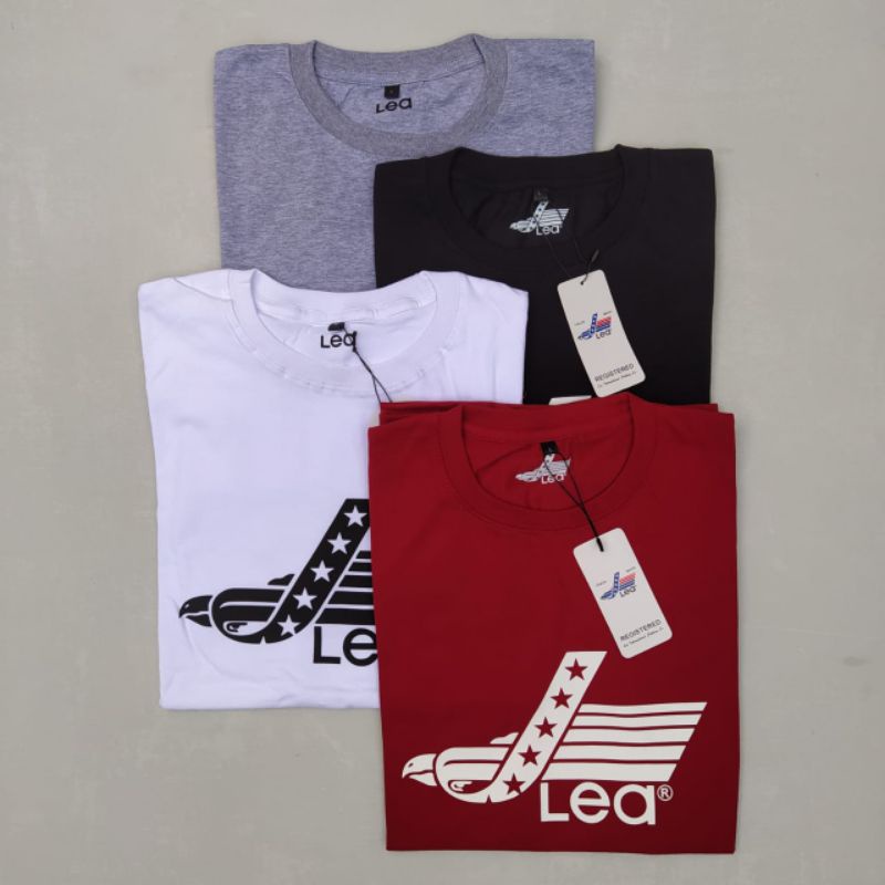 kaos pria premium - kaos lengan pendek lea berkualitas