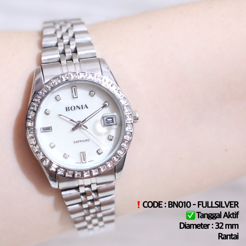 Jam tangan wanita premium tanggal aktif kaca belimbing termurah FS008