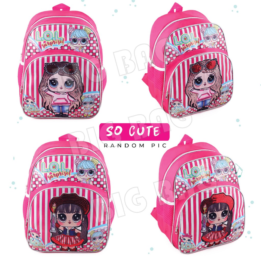 Tas Ransel Anak Perempuan Karakter LOL SURPRISE - LINE ME - RANSEL LED MUSIK + FREE LUNCHBOX