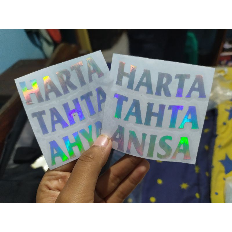 

STIKER HARTA TAHTA / STIKER HOLOGRAM VIRAL HARTA TAHTA