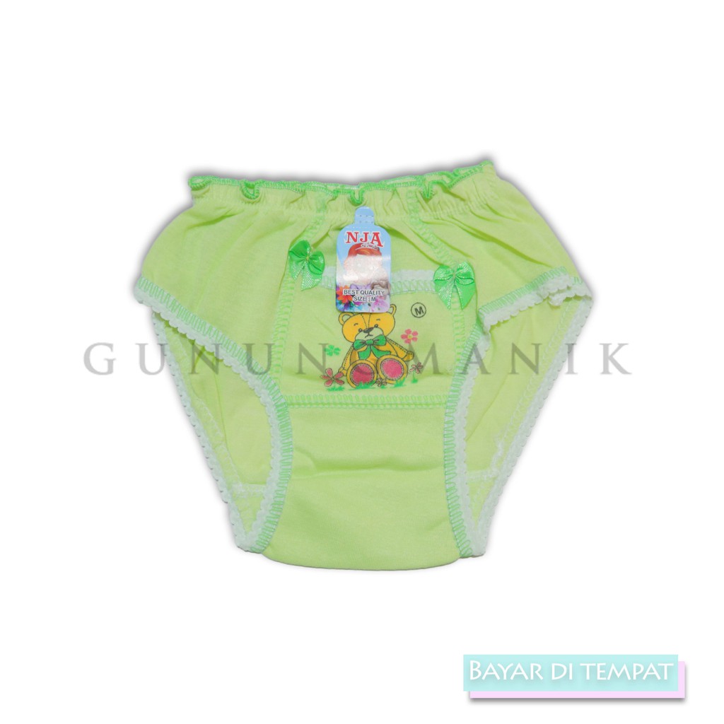 celana dalam anak perempuan isi 6 pcs motif kartun bahan katun lembut menyerap keringat termurah