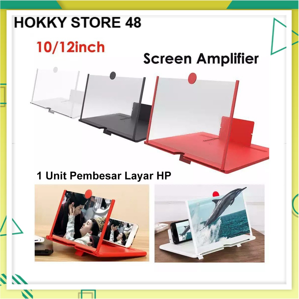 Layar Pembesar Handphone 3D Lipat 12 inch Kaca Pembesar F3 / Kaca Pembesar Layar Hp / Layar Proyekto