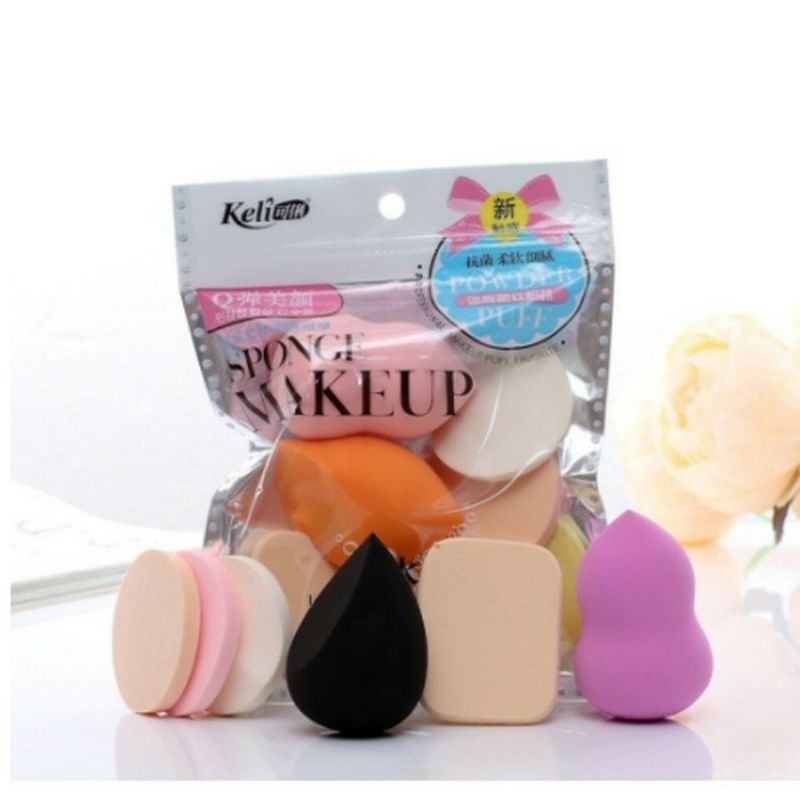 ~ PIYOSHI08 ~ Beauty Blender Sponge Make up 1 Set Isi 6 Pcs / Spons Bedak Foundation 6 in 1 AF170