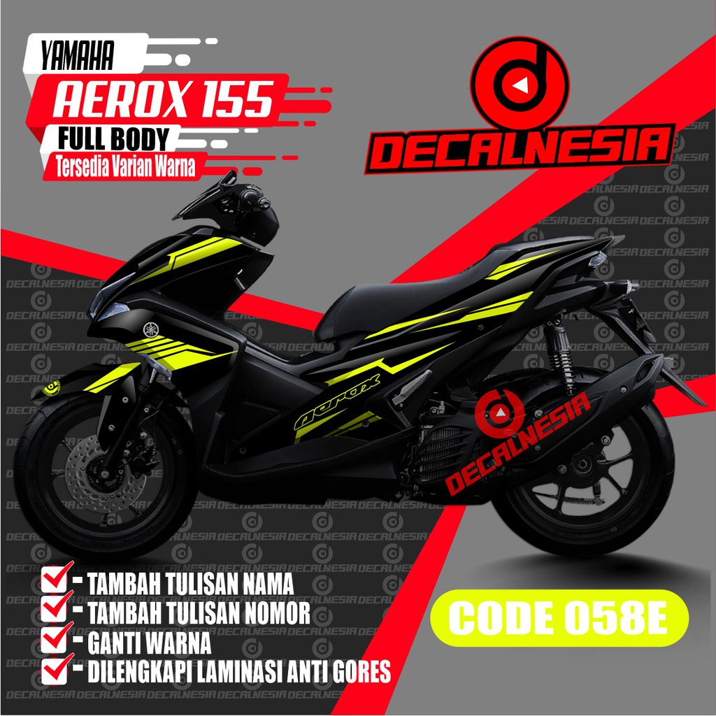 Decal Stiker Full Body Motor Yamaha Aerox 155 Modifikasi RoadRace Variasi Aksesoris Gold Simple Shopee Indonesia